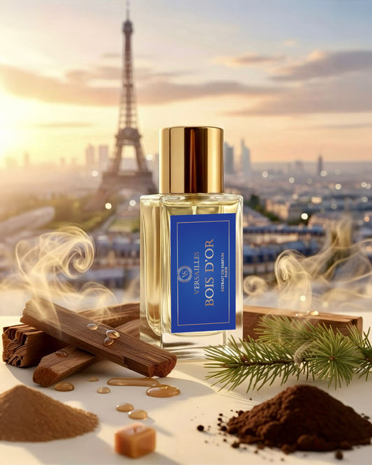 Flacon de parfum bois d'or 50ml Versailles, extrait 30%