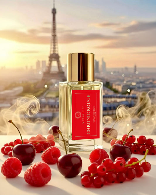 Flacon de parfum Chronic rouge 50ml Versailles, extrait 30%