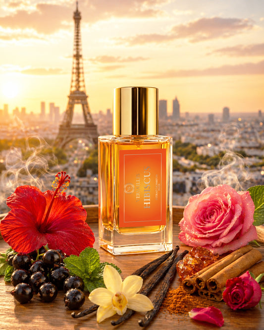 Flacon de parfum hibiscus 50ml Versailles, extrait 30%